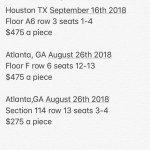 Beyoncé and Jay-Z OTR Concert Tickets